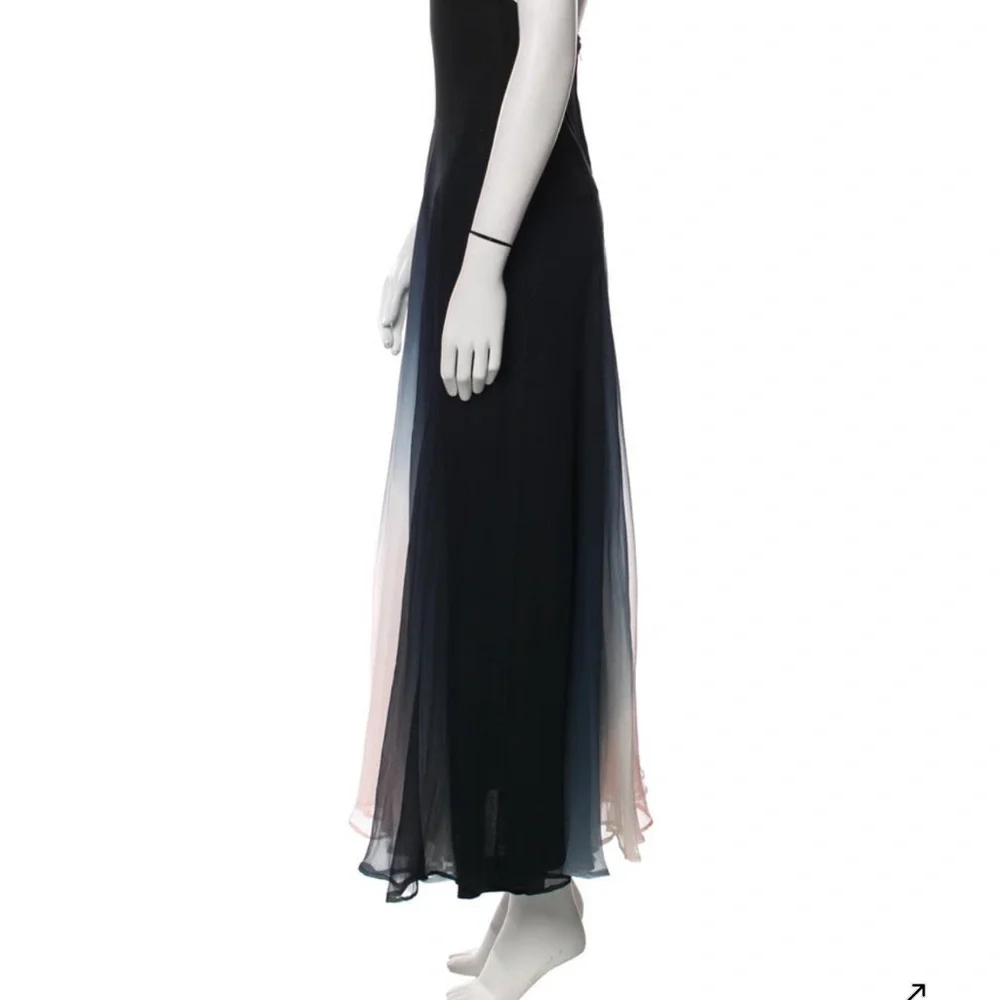 Vicky Tiel Ombre Silk Long Formal Dress - Picture 2 of 5